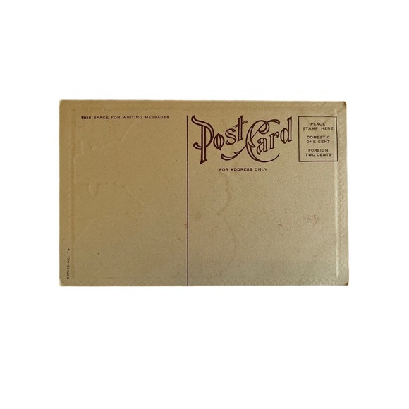 Antique Ephemera Edwardian Era Postcard Christmas Carolers Embossed Unused NOS - Picture 5 of 6